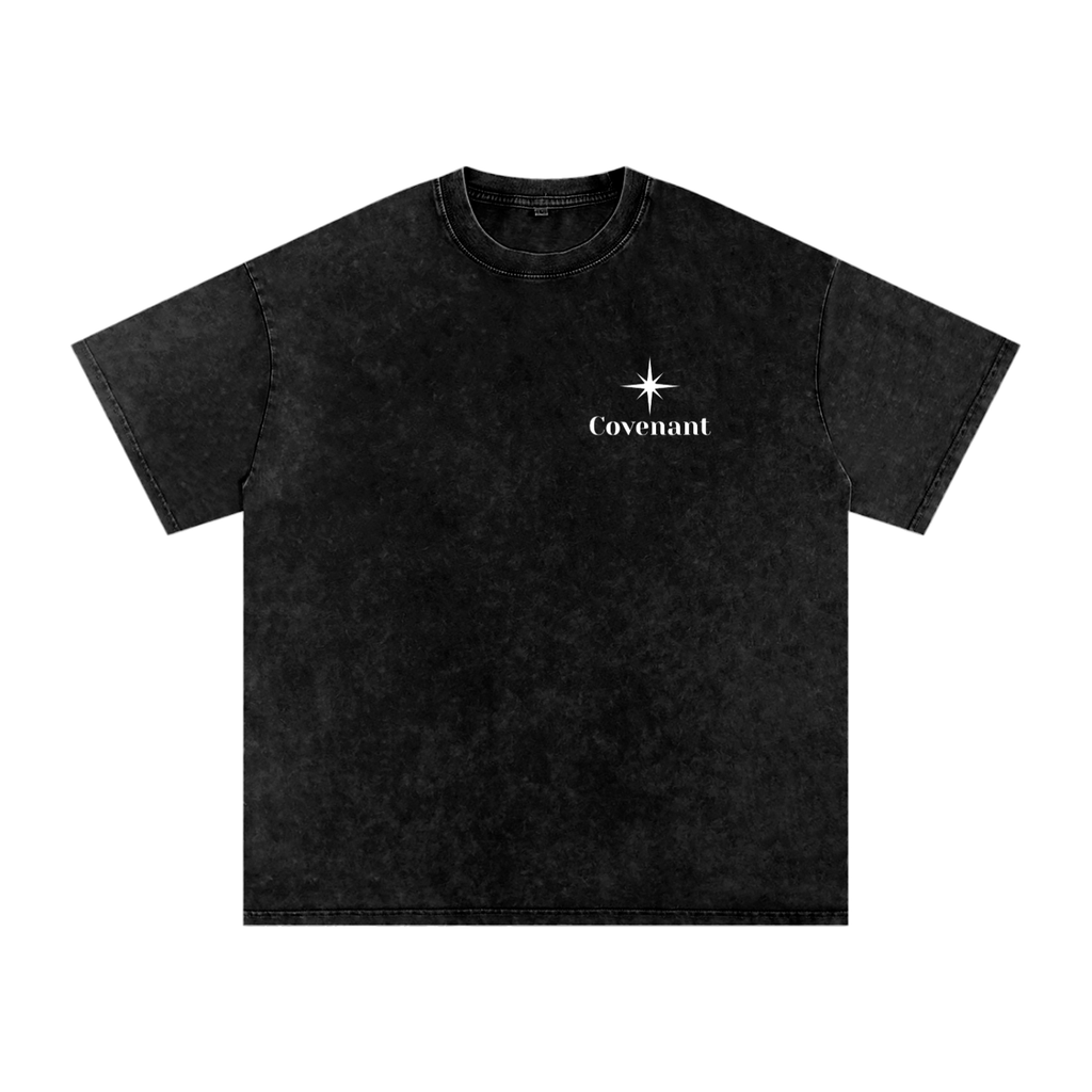 Snow Washed Oversized Cotton T-Shirt